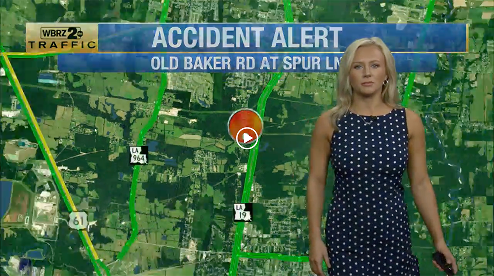wbrz reporter red dress Angelica Butine joins as new traffic anchor and reporter