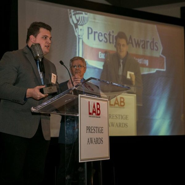 Wesley Boone winner of the 2018 LAB Student Broadcaster of the Year